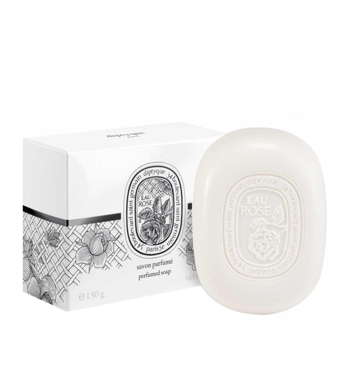 Diptyque SAPONE PROFUMATO EAU ROSE 150 GR