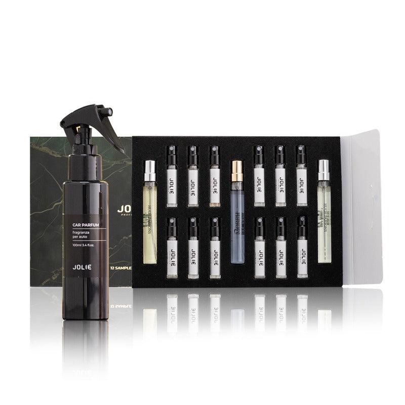 Kit 12 Campioncini spray da 2 ml + 3 Travel spray da 8 ml + 1 Car Parfum spray Jolie da 100 ml